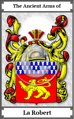 La Robert Family Crest Download (JPG)  Book Plated - 150 DPI